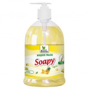 Clean&Green - Soapy Мыло жидкое Ананас Эконом 500мл дозатор