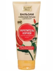 Золотой шелк - Бальзам укрепитель корней волос против выпадения 170мл 