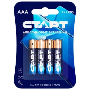 СТАРТ - Батарейки алкалиновые LR03 4шт блистер