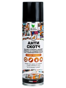 Clean&Green - Антискотч Очиститель следов клейкой ленты, клея и наклеек 335мл аэрозоль