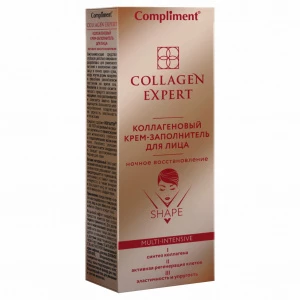 Compliment - Collagen Expert Коллагеновый Крем-заполнитель для лица Ночное восстановление 50мл