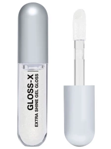 Influence Beauty - Гель-блеск для губ Gloss-X, тон 02 Cyber shimmer / прозрачный с серебряными блестками