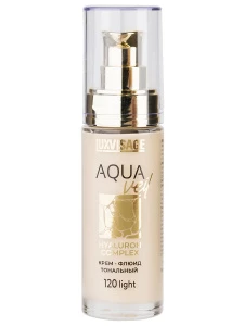 LuxVisage - Крем-флюид тональный Aqua Veil Hyaluron Complex, тон 120 Light 