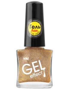 Kiki - Лак для ногтей Gel Effect, тон 050 яркое золото