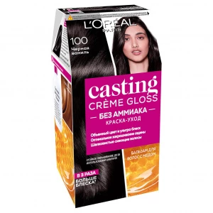 L'Oreal Paris - Casting Creme Gloss Краска-уход, тон 100 чёрная ваниль