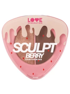 Love Generation - Палетка для контуринга лица SculptBerry, тон 02 berry dream / тёмно-коричневый, золотистый