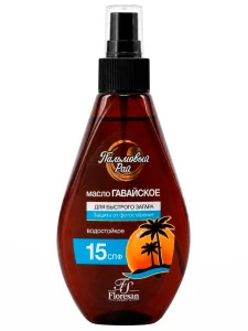 Floresan - Paradise Масло для быстрого загара Гавайское SPF15 160мл