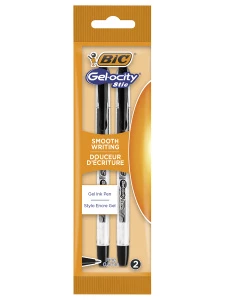 Bic - Ручка гелевая черная Gel-ocity Stic Fine Point 2шт