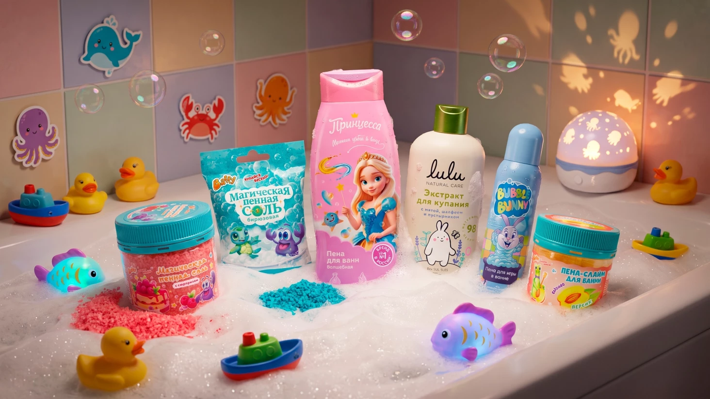 Магия в ванной: детская пенная дискотека