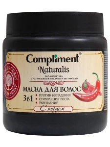 Compliment - Naturalis Маска для волос с перцем 3в1 500мл