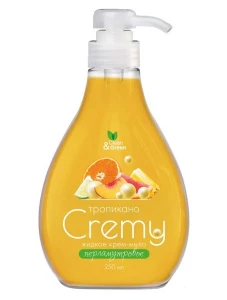 Clean&Green - Cremy Крем-мыло жидкое перламутровое Тропикано 250мл дозатор
