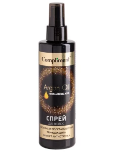 Compliment - Argan Oil+Hyaluronic Acid Спрей для волос Питание и восстановление 200мл