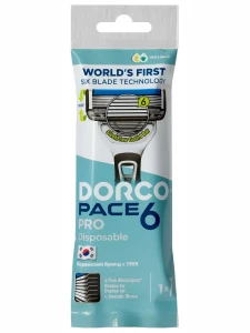 DORCO - Pace 6 Pro Станок для бритья одноразовый 6 лезвий увлажняющая полоска 1шт