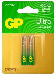 GP Batteries - Батарейки алкалиновые Ultra LR03 AAA 2шт блистер