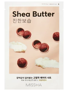 Missha - Тканевая Маска для лица увлажняющая с маслом ши для сухой кожи Airy Fit 19г 1шт