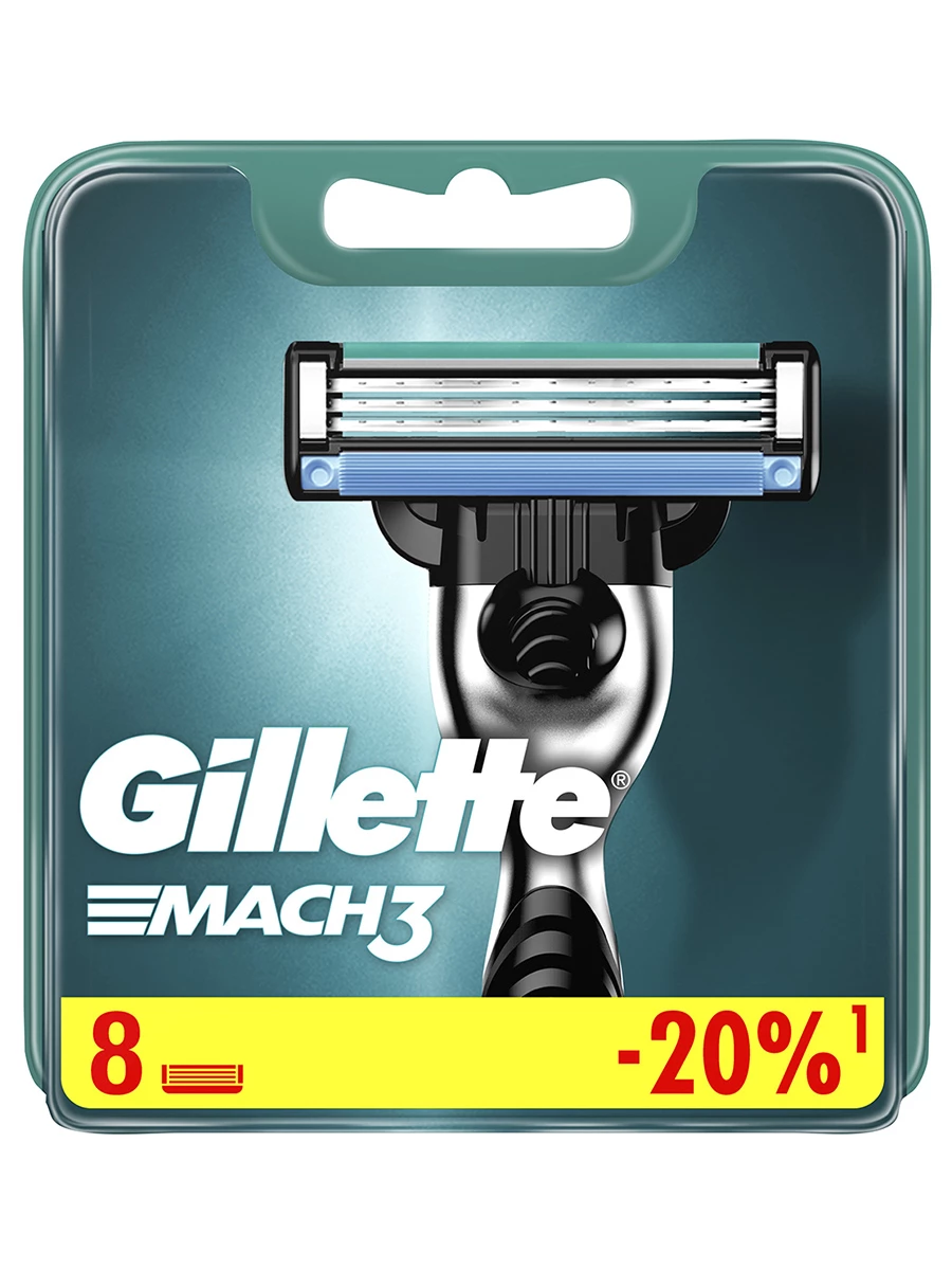 Gillette - Сменные кассеты Mach3 8шт