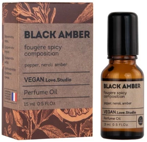 VEGAN.Love.Studio - Парфюмерное масло для женщин Black Amber 15мл