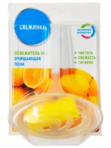 Свежинка - Освежитель-блистер для унитаза Лимон 30г подвесной блок 