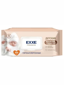 EXXE - Влажные салфетки детские гипоаллергенные Премиум 100шт
