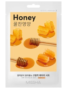 Missha - Тканевая Маска для лица питательная с медом для огрубевшей сухой кожи Airy Fit 19г 1шт