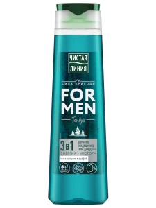 Чистая линия - For Men Шампунь-кондиционер-гель душа 3в1 Энергия+Чистота 400мл 