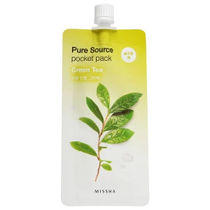 Missha - Маска кремовая ночная с экстрактом зеленого чая Pure Source Pocket pack 10мл 1шт