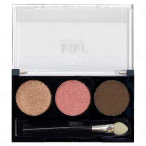 Kiki - Тени для век Shadow Trio Collection Color, тон 101 молочный шоколад / корица / золотисто-коричневый