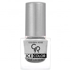 Golden Rose - Лак для ногтей Ice Color mini, тон 157 серебряный дождь перламутр