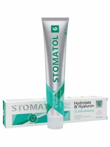 Stomatol - Зубная паста для мягкого отбеливания и увлажнения слизистой 6 Soft Whitening 100г 