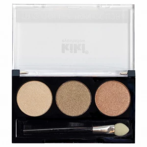 Kiki - Тени для век Shadow Trio Collection Color, тон 102 кремовый / оливковый / какао
