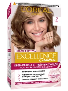 L'Oreal Paris - Excellence Стойкая Крем-краска, тон 7 Русый
