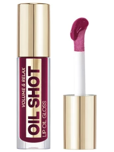 LuxVisage - Масло-блеск для губ Oil Shot Volume & Relax, тон 304 Blackberry / Ежевика