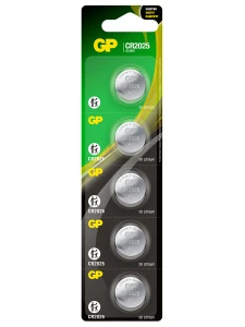 GP Batteries - Литиевые дисковые батарейки CR2025 5шт	