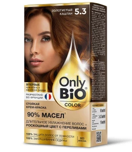 Only Bio - Only Bio Color Стойкая крем-краска, тон 5.3 Золотистый каштан