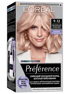 L'Oreal Paris - Préférence Cool Blondes Стойкая Краска для волос, тон 9.12 Сибирь, очень светло-русый пепельно-бежевый