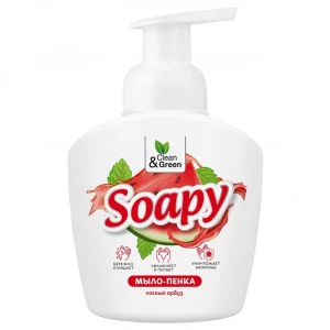 Clean&Green - Soapy Мыло-пенка жидкое Сочный арбуз 400мл дозатор