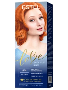 Estel - LOVE Стойкая крем-краска для волос, тон 8/4 янтарный