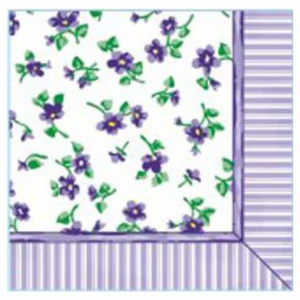 Desna - Салфетки однослойные Фиалки 24*24см 40шт 