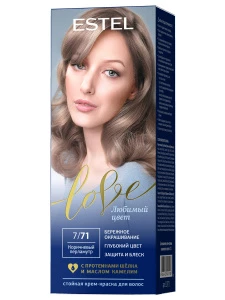 Estel - LOVE Стойкая крем-краска для волос, тон 7/71 коричневый перламутр