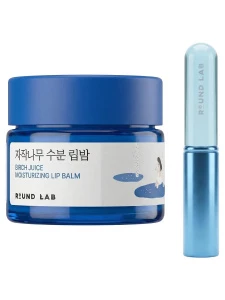 Round Lab - Набор Бальзам для губ с березовым соком + Кисть Birch Juice Moisturizing Lip Balm Set