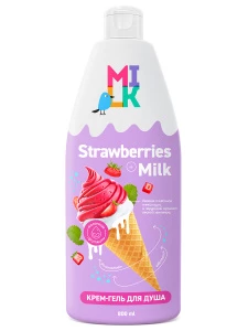 Milk  - Крем-гель для душа Молоко и земляника 800мл
