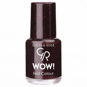 Golden Rose - Лак для ногтей WOW, тон 065 темное бордо с золотыми искрами 