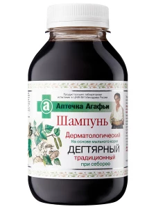 Аптечка Агафьи - Шампунь дегтярный дерматологический традиционный 300мл