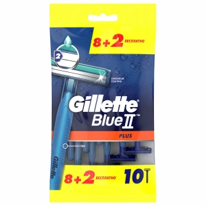 Gillette - Станки для бритья одноразовые Blue2 Plus двухлезвийные 8+2шт