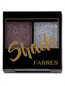 Farres - Тени для век 2 цвета Shade, тон 11 тауп с розовым оттенком / серебро